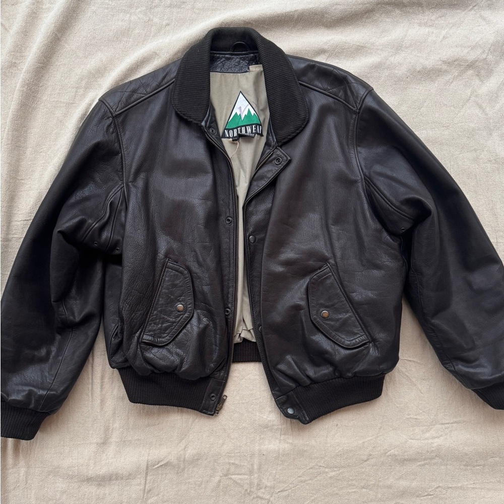 Vintage Northwear Leather Bomber Jacket